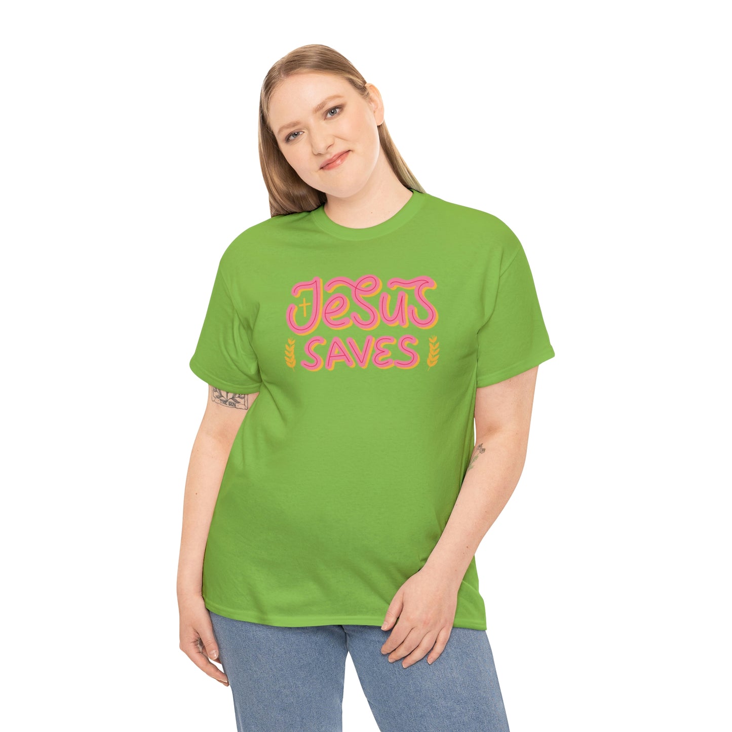 "Jesus Saves" Unisex Heavy Cotton Tee