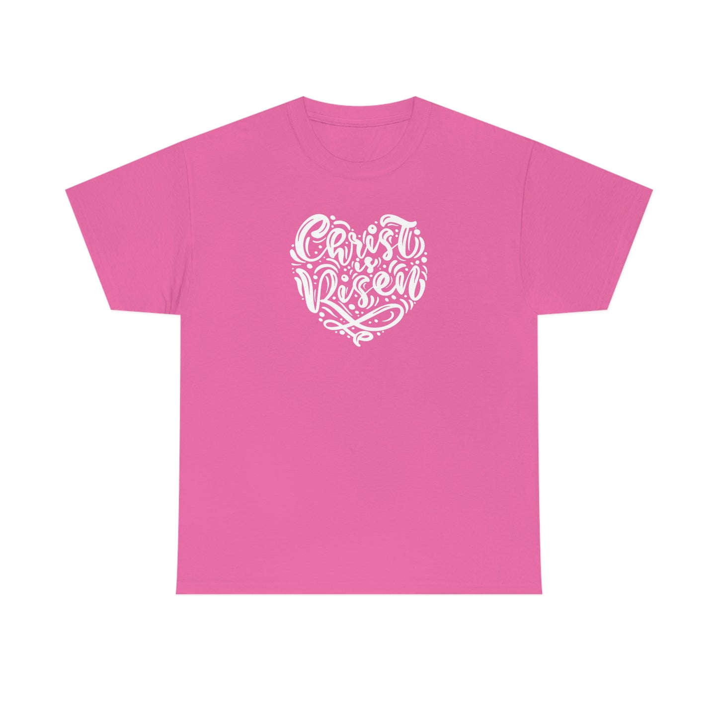 "Christ is Risen Heart" Unisex Heavy Cotton Tee