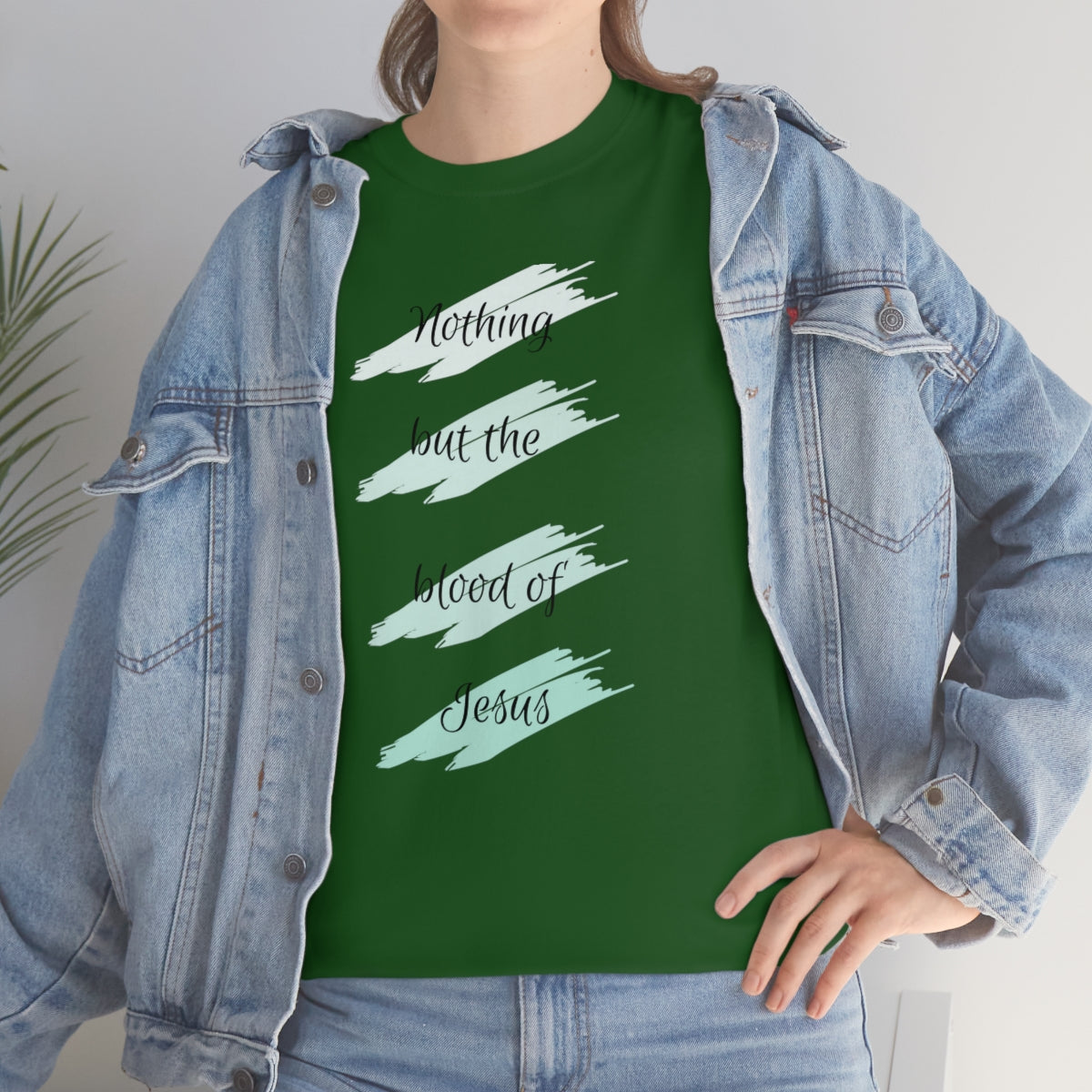 Nothing But the Blood Mint Unisex Heavy Cotton Tee