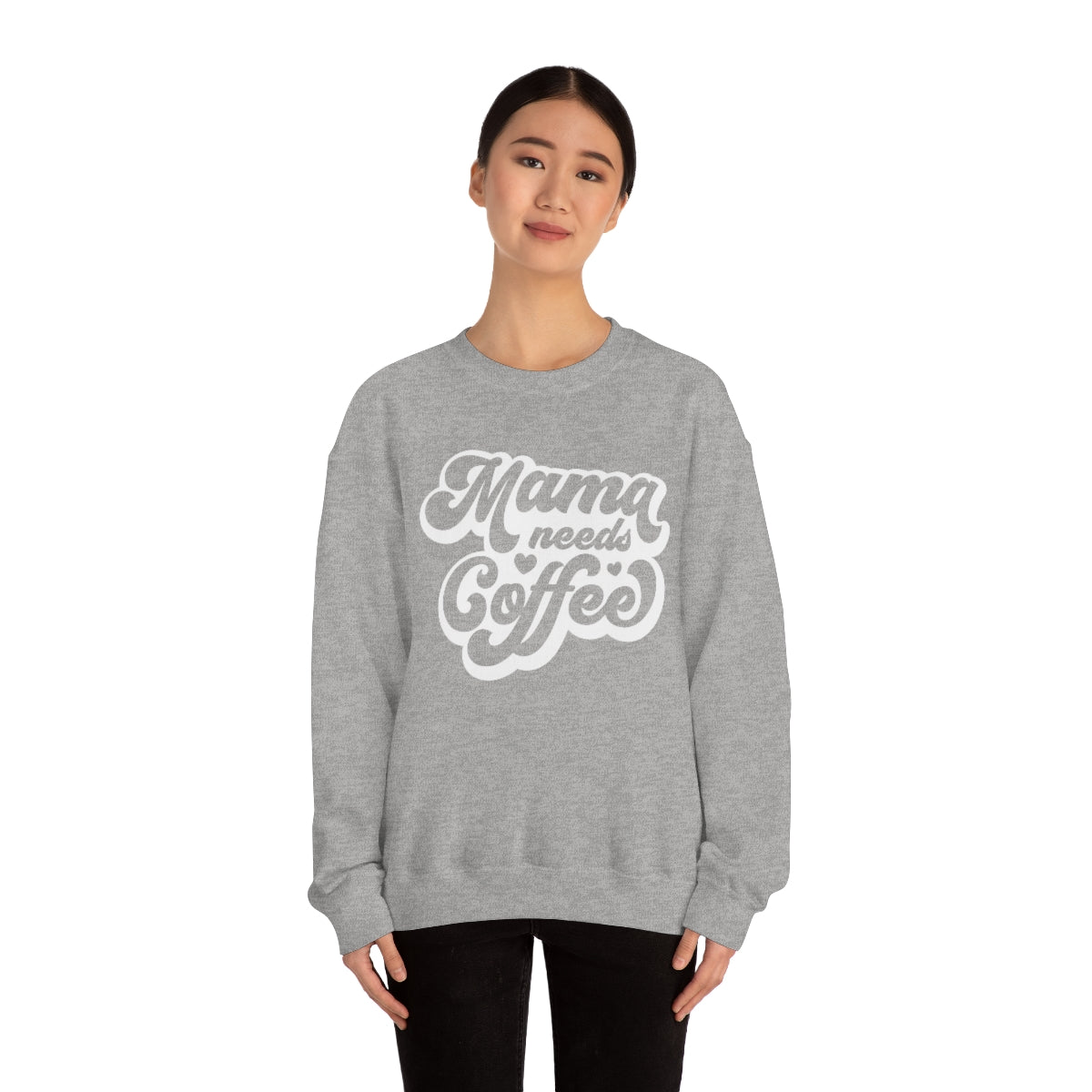 "Mama Needs Coffee" Unisex Heavy Blend™ Crewneck Sweatshirt
