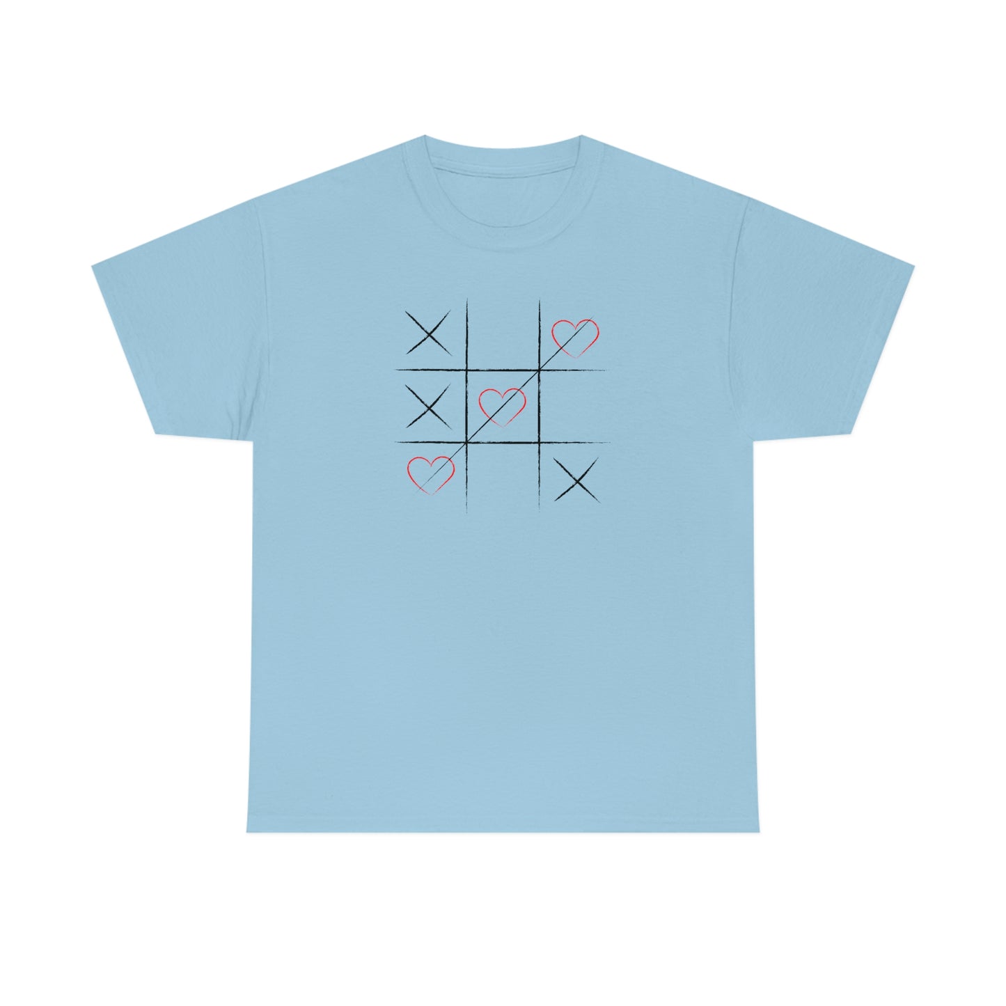 "XOXO Tic-Tac-Toe" Unisex Heavy Cotton Tee