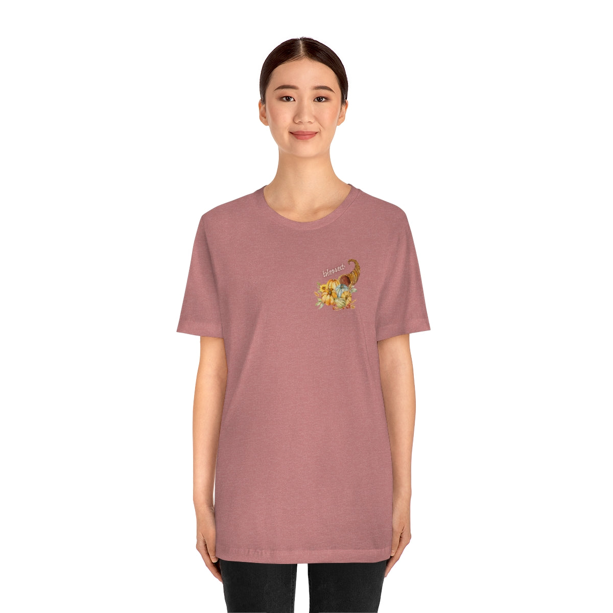 "Thankful And Blessed" Unisex Jersey Short Sleeve Tee