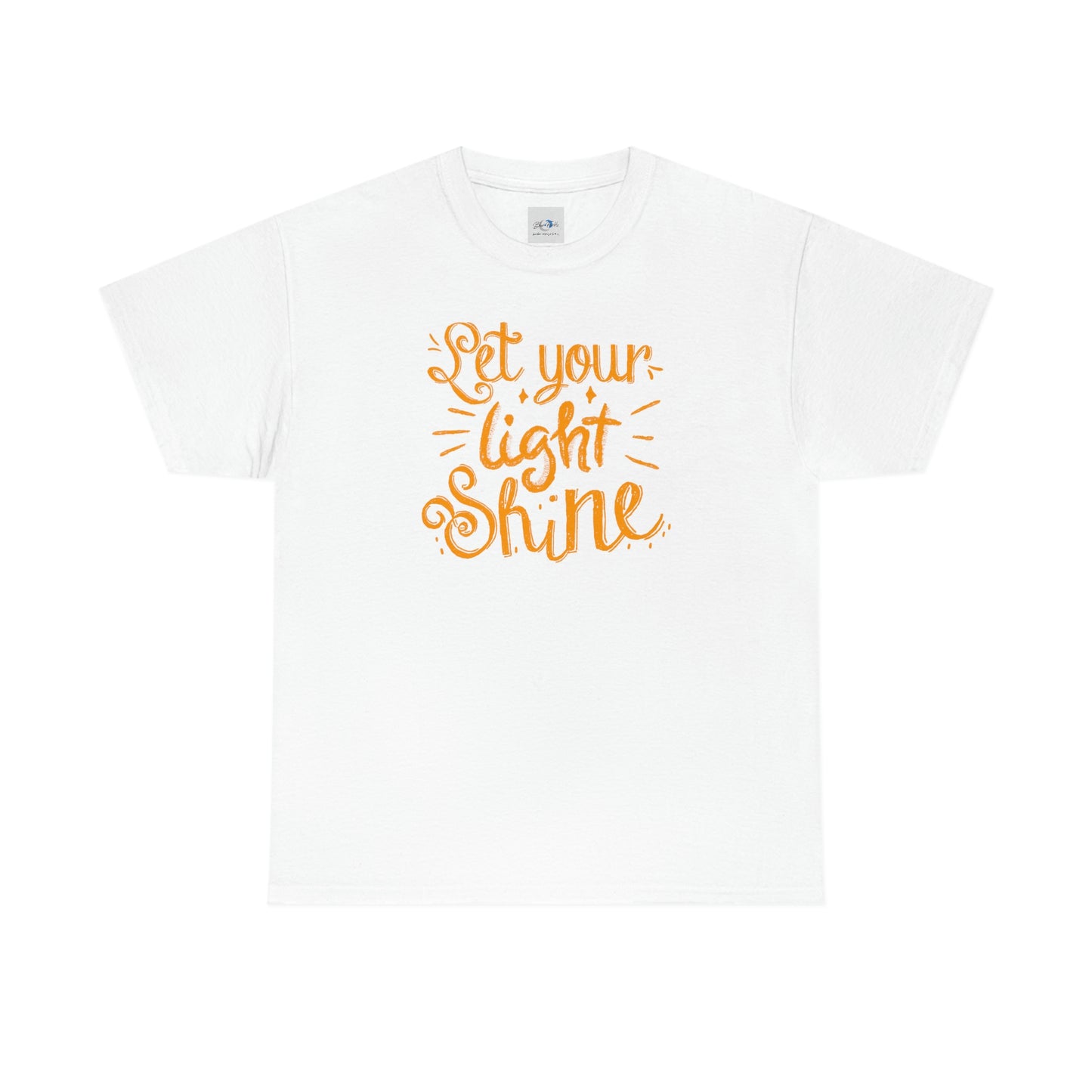 "Let You're Light Shine" (orange font) Unisex Heavy Cotton Tee