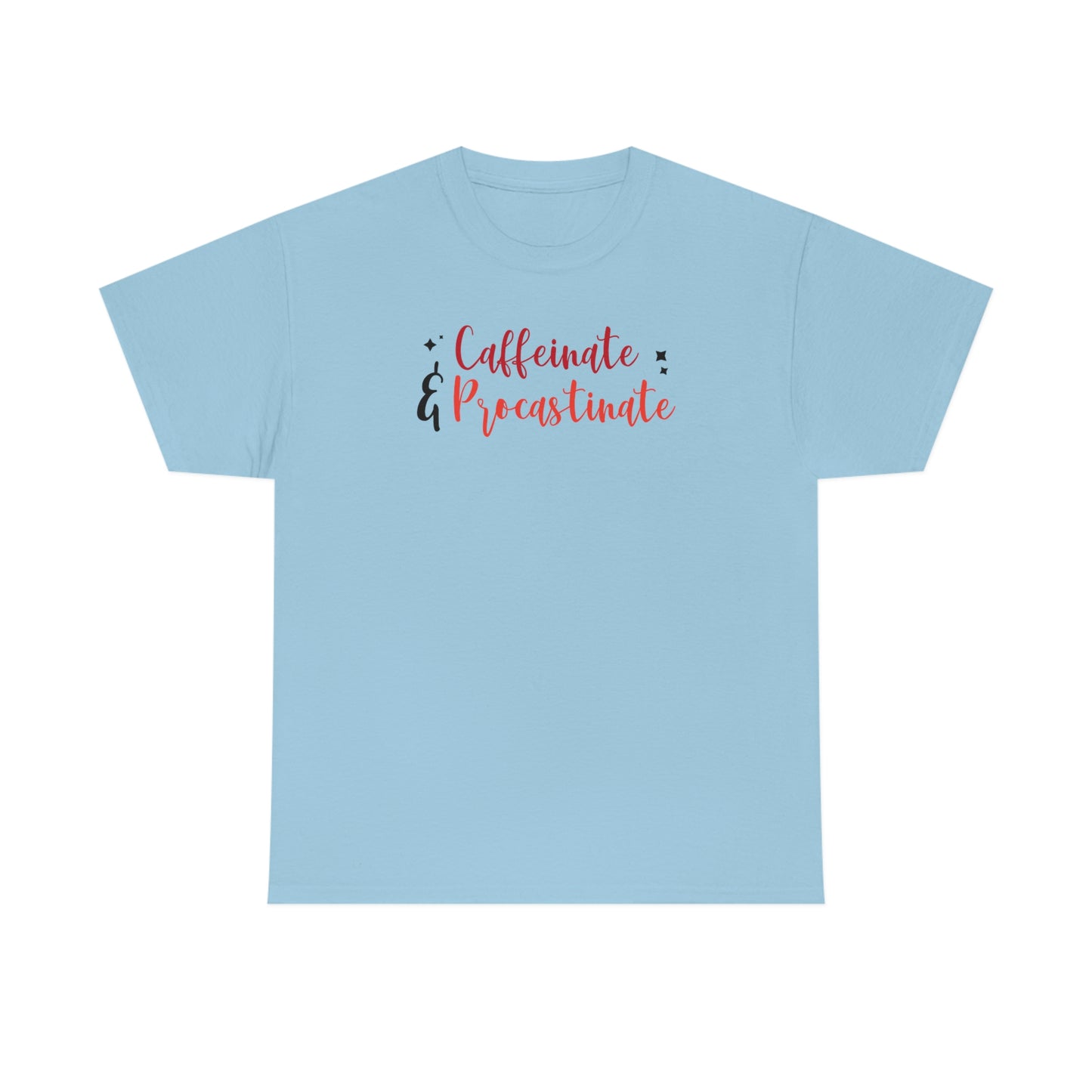 "Caffeinate & Procrastinate" Unisex Heavy Cotton Tee