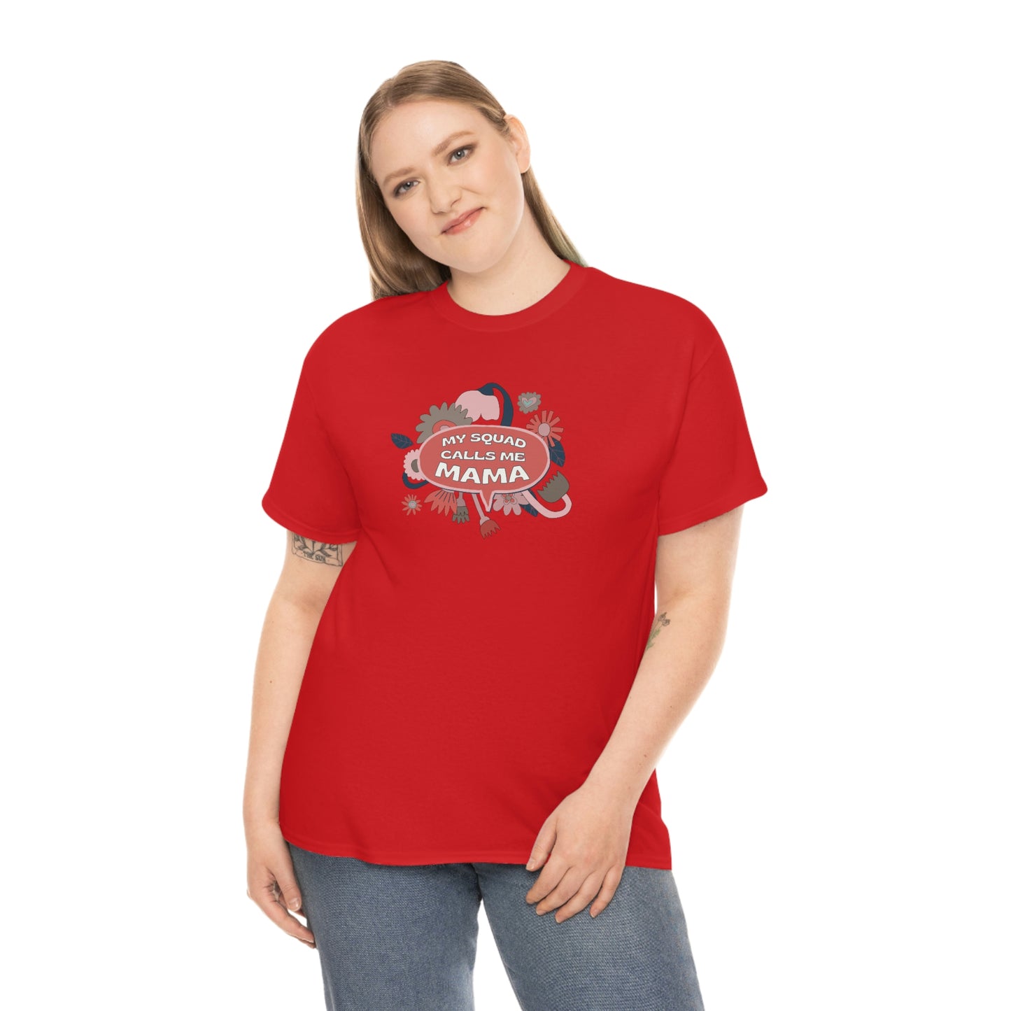 "My Squad Calls Me Mama" Unisex Heavy Cotton Tee