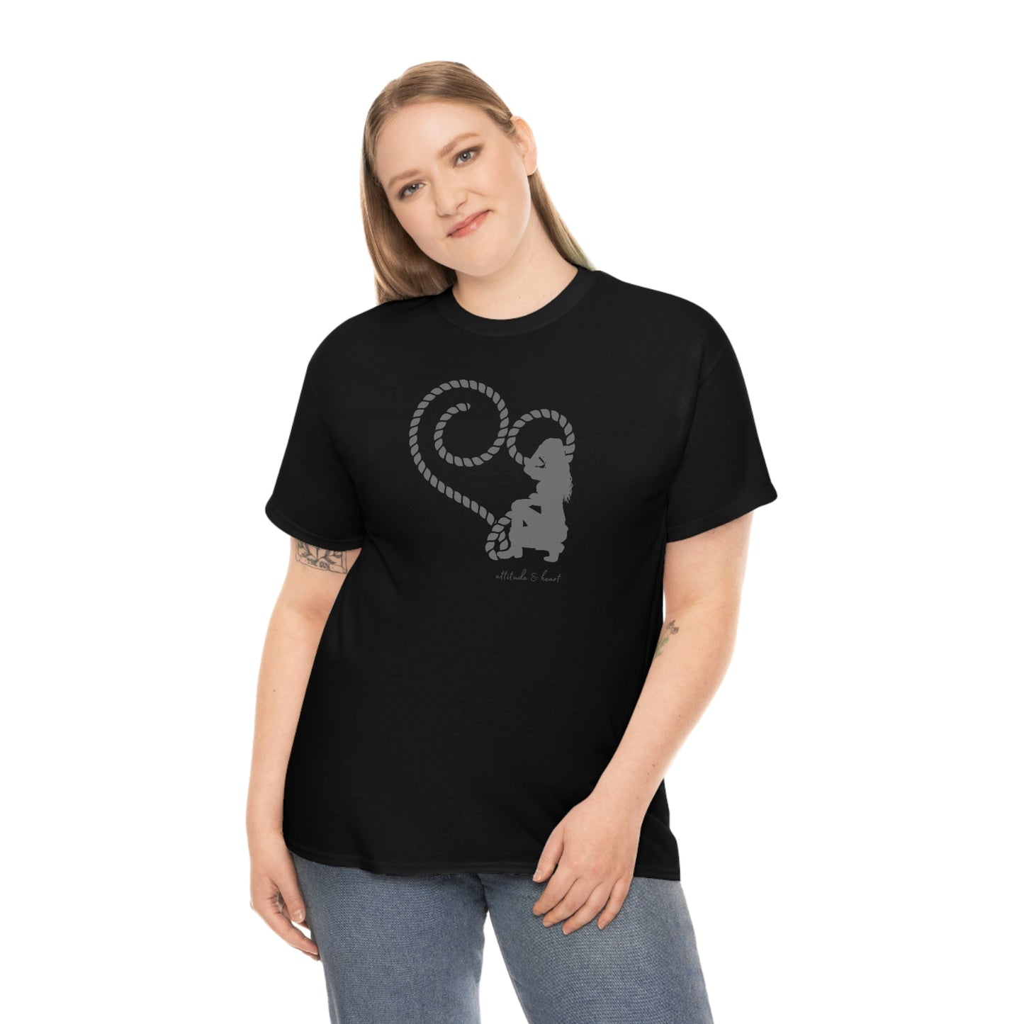 "Attitude & Heart" Unisex Heavy Cotton Tee