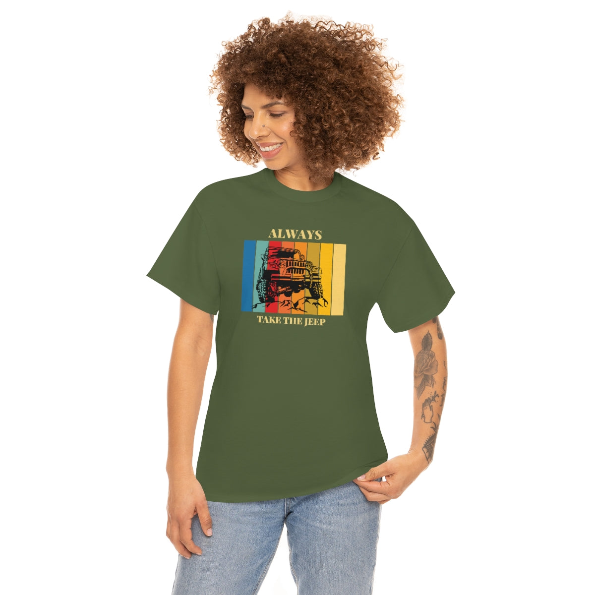Always Take the Jeep Unisex Heavy Cotton Tee