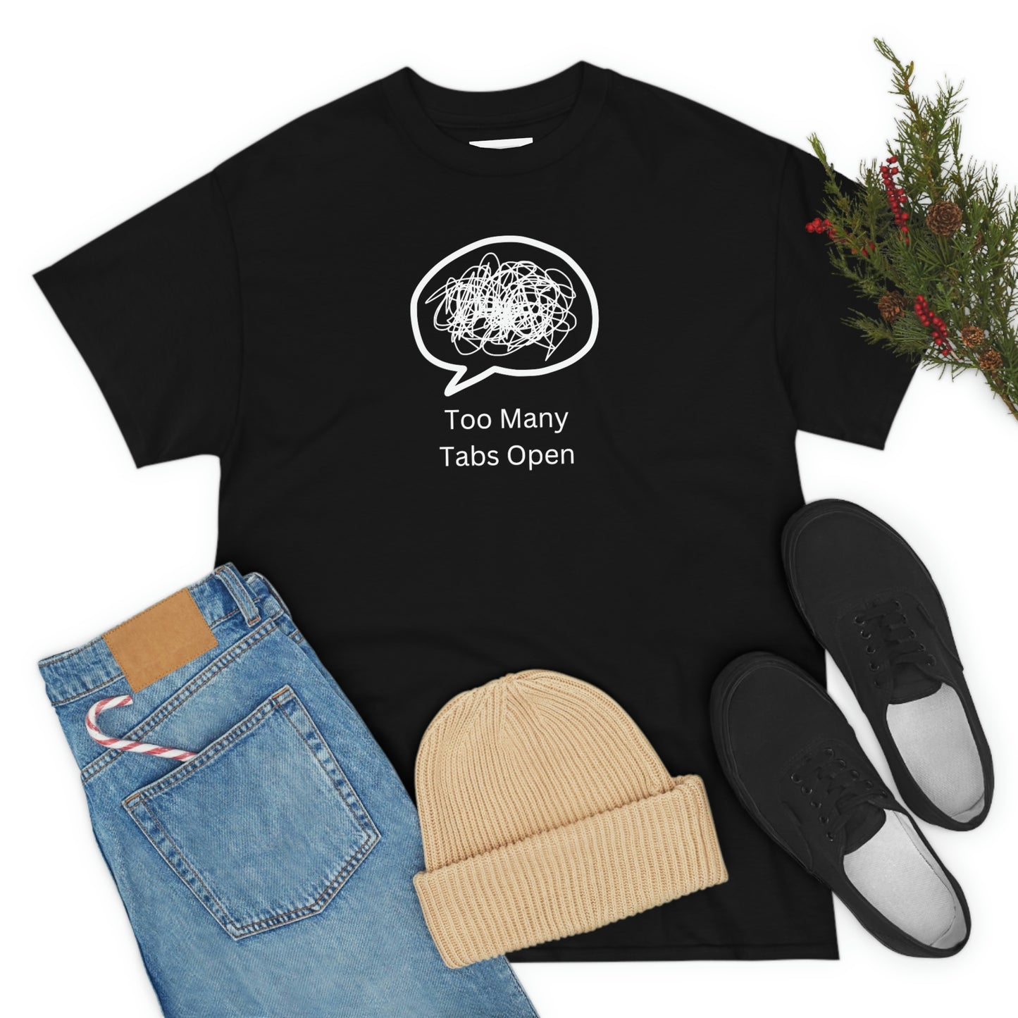 "Too Many Tabs Open" Unisex Heavy Cotton Tee