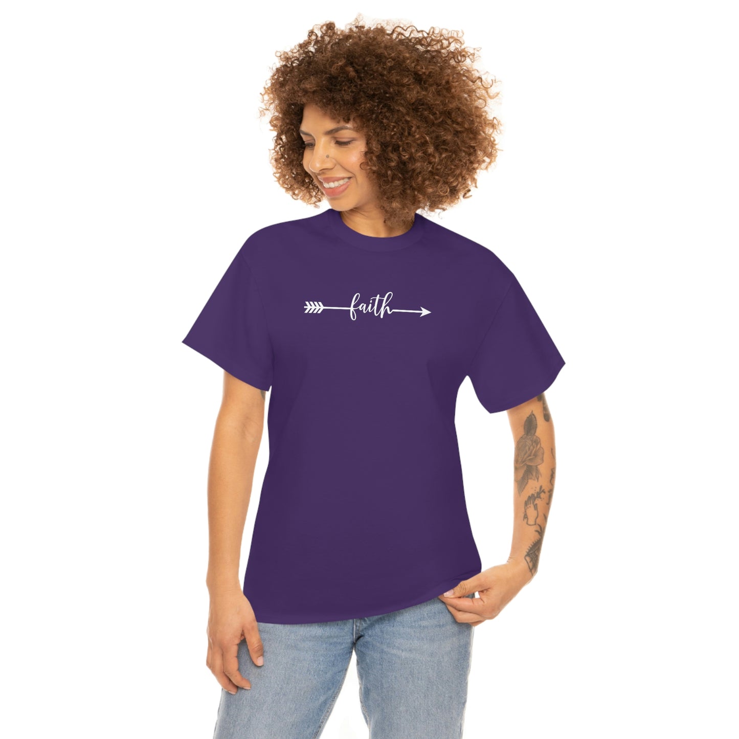"Faith Arrow" Unisex Heavy Cotton Tee