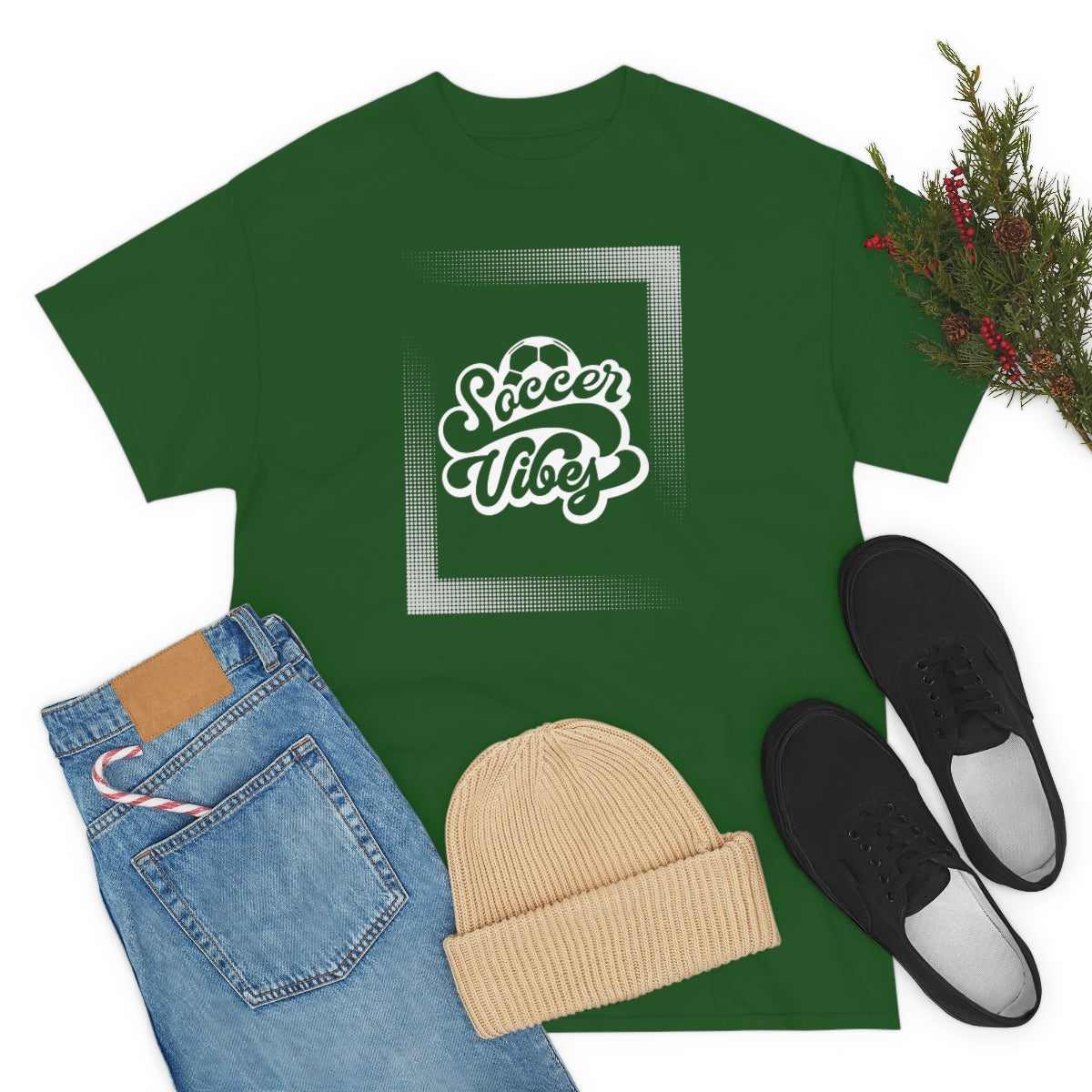 "Soccer Vibes" Unisex Heavy Cotton Tee