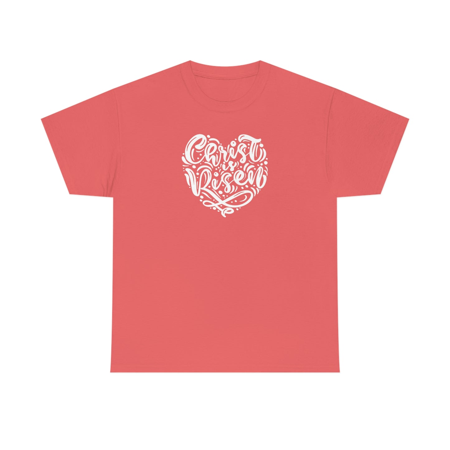 "Christ is Risen Heart" Unisex Heavy Cotton Tee