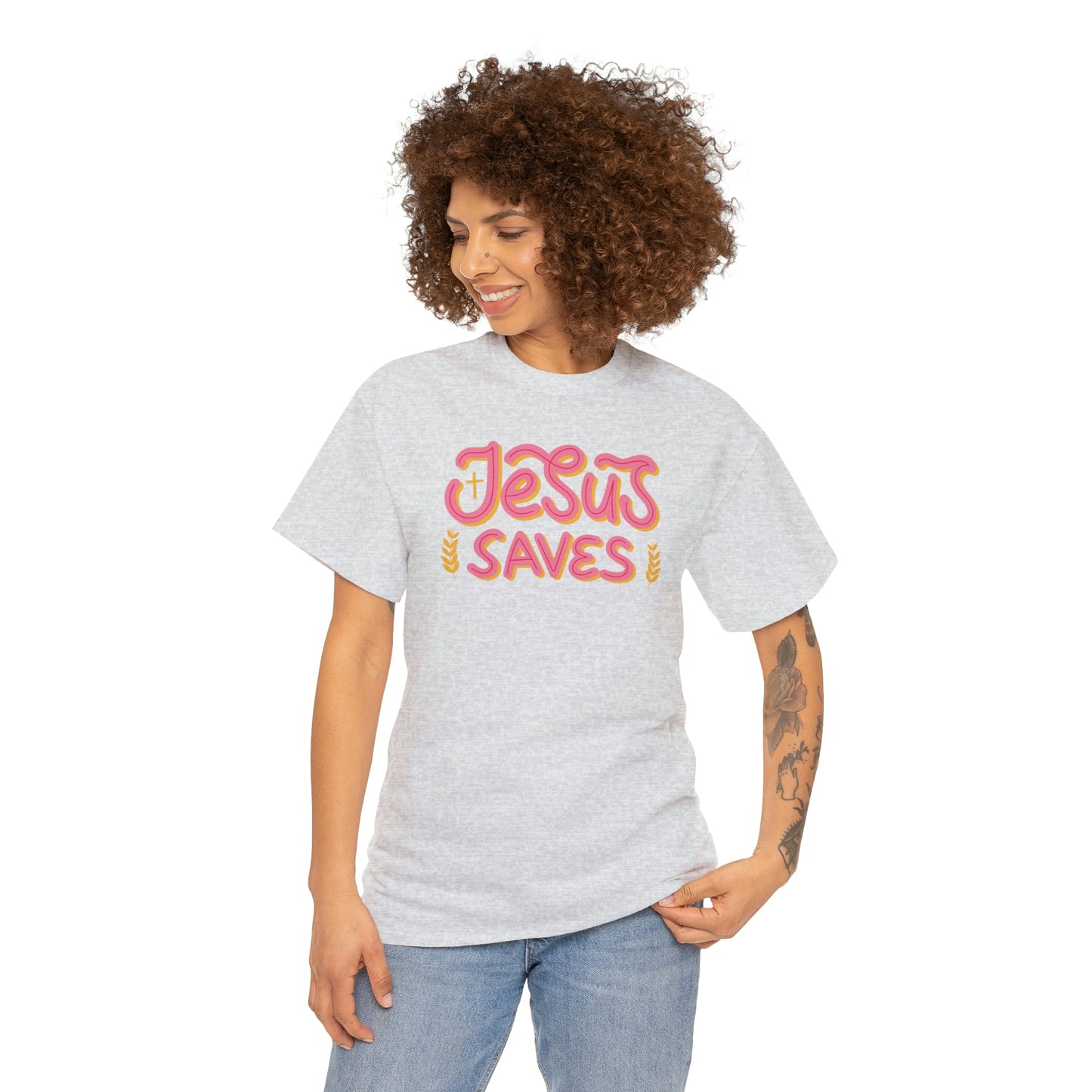 "Jesus Saves" Unisex Heavy Cotton Tee