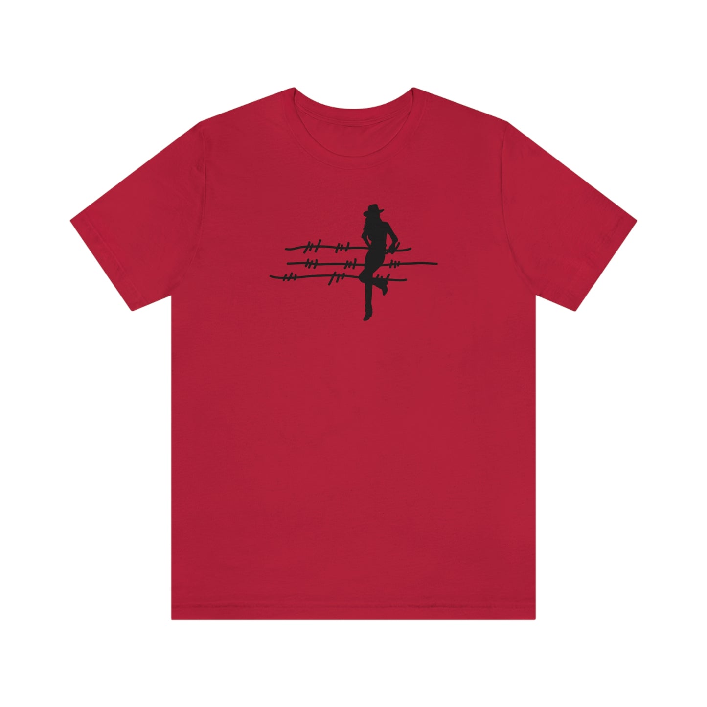 "On The Fence (black image) Unisex Jersey Short Sleeve Tee