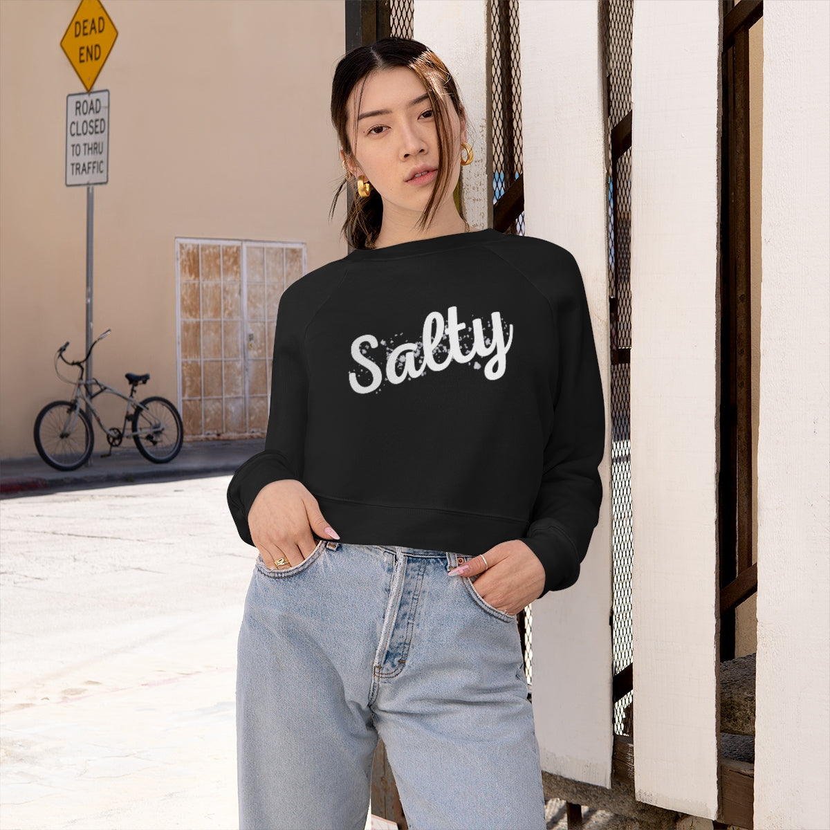"Salty" Women's Cropped Fleece Pullover