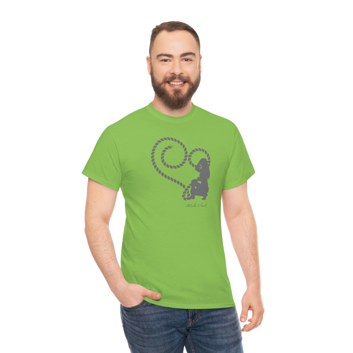 "Attitude & Heart" Unisex Heavy Cotton Tee