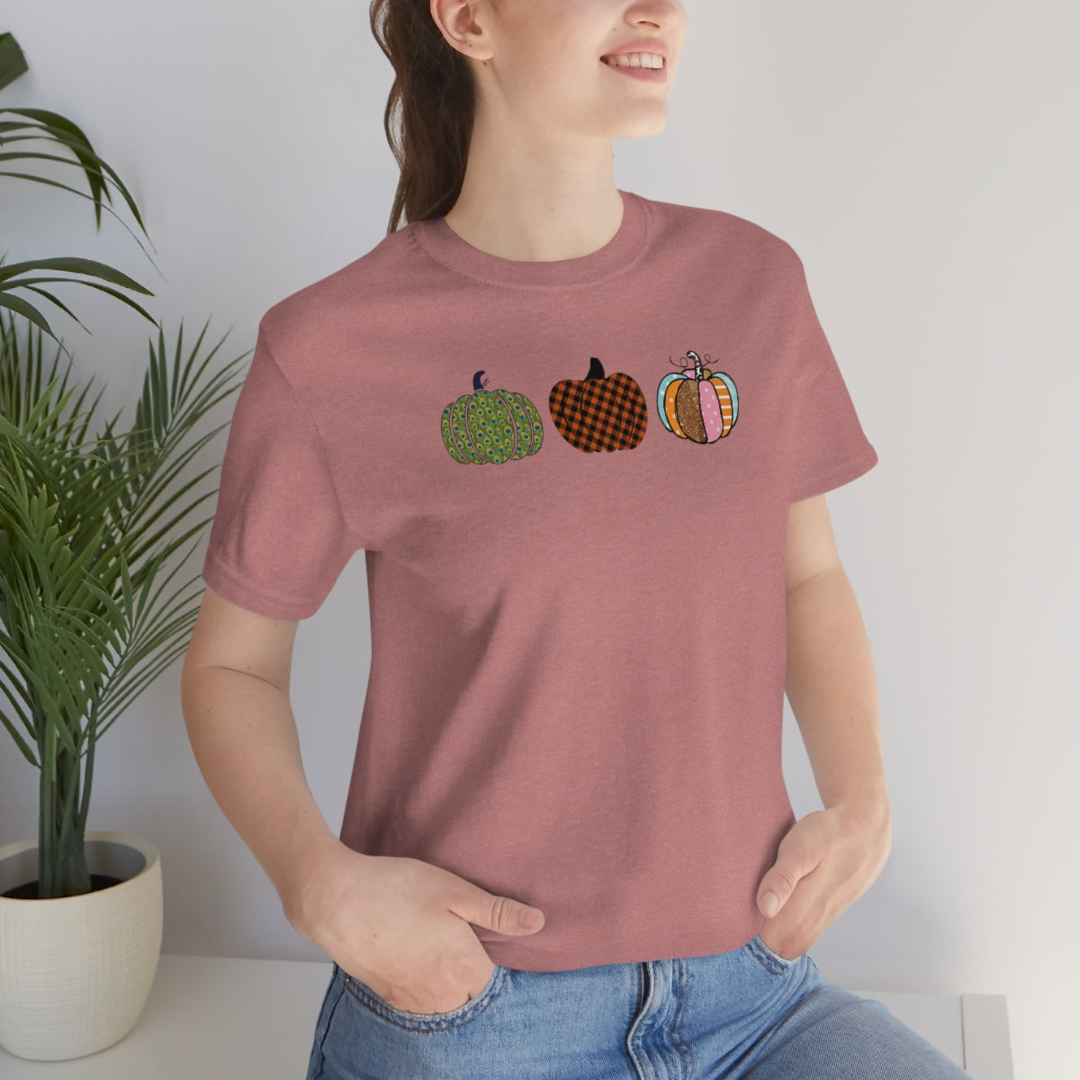 "Triple Pumpkins" Unisex Jersey Short Sleeve Tee