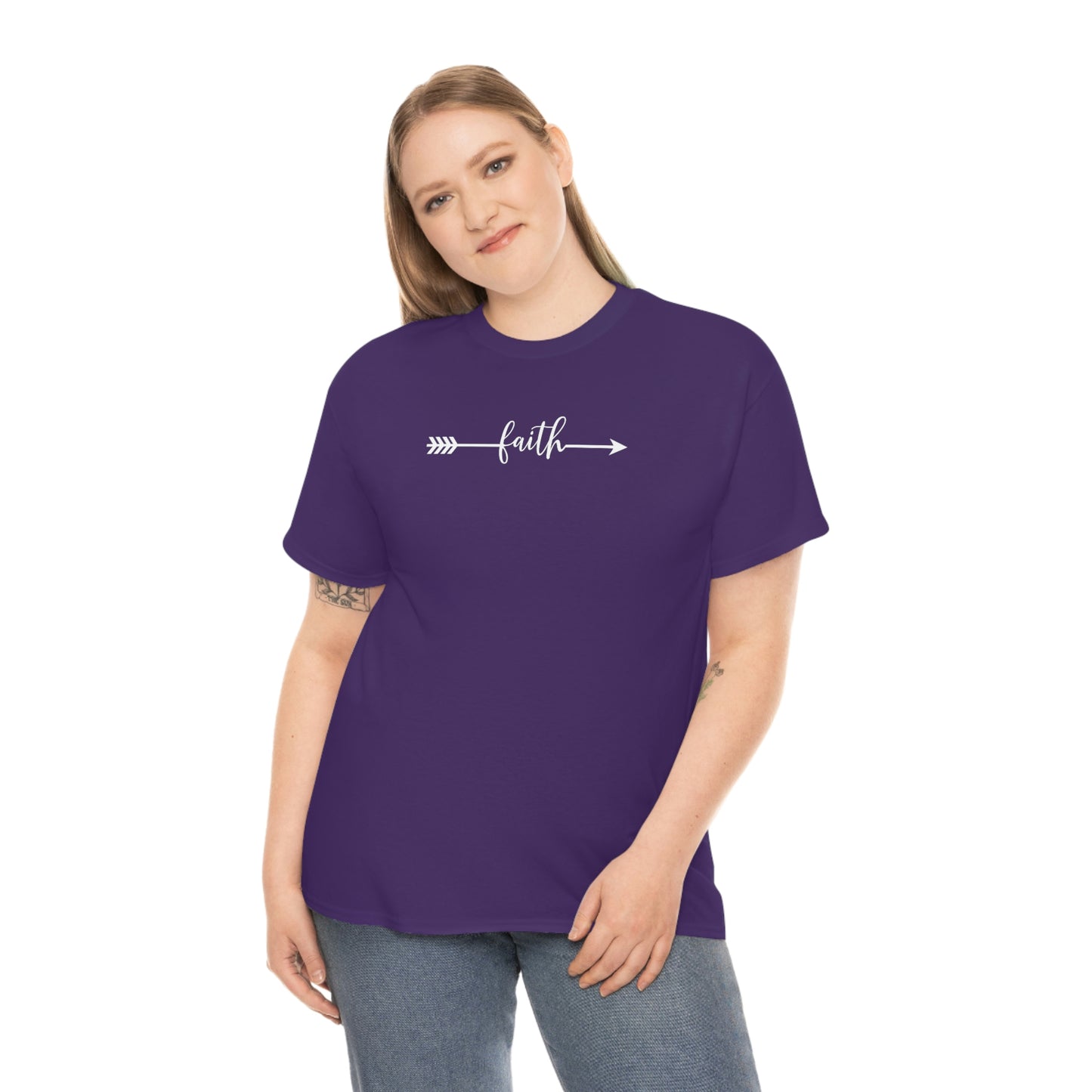"Faith Arrow" Unisex Heavy Cotton Tee