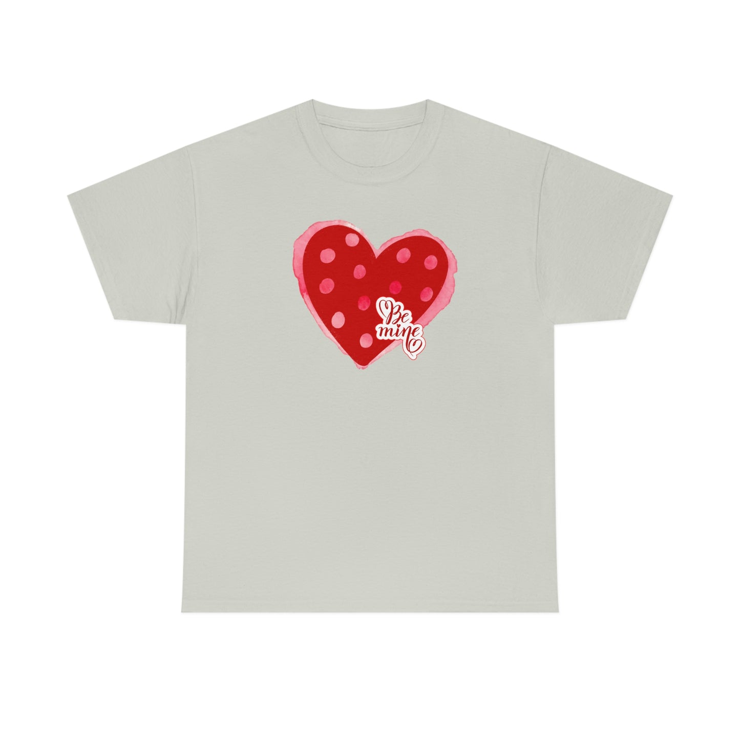 "Be Mine" Polka Dot Heart" Unisex Heavy Cotton Tee
