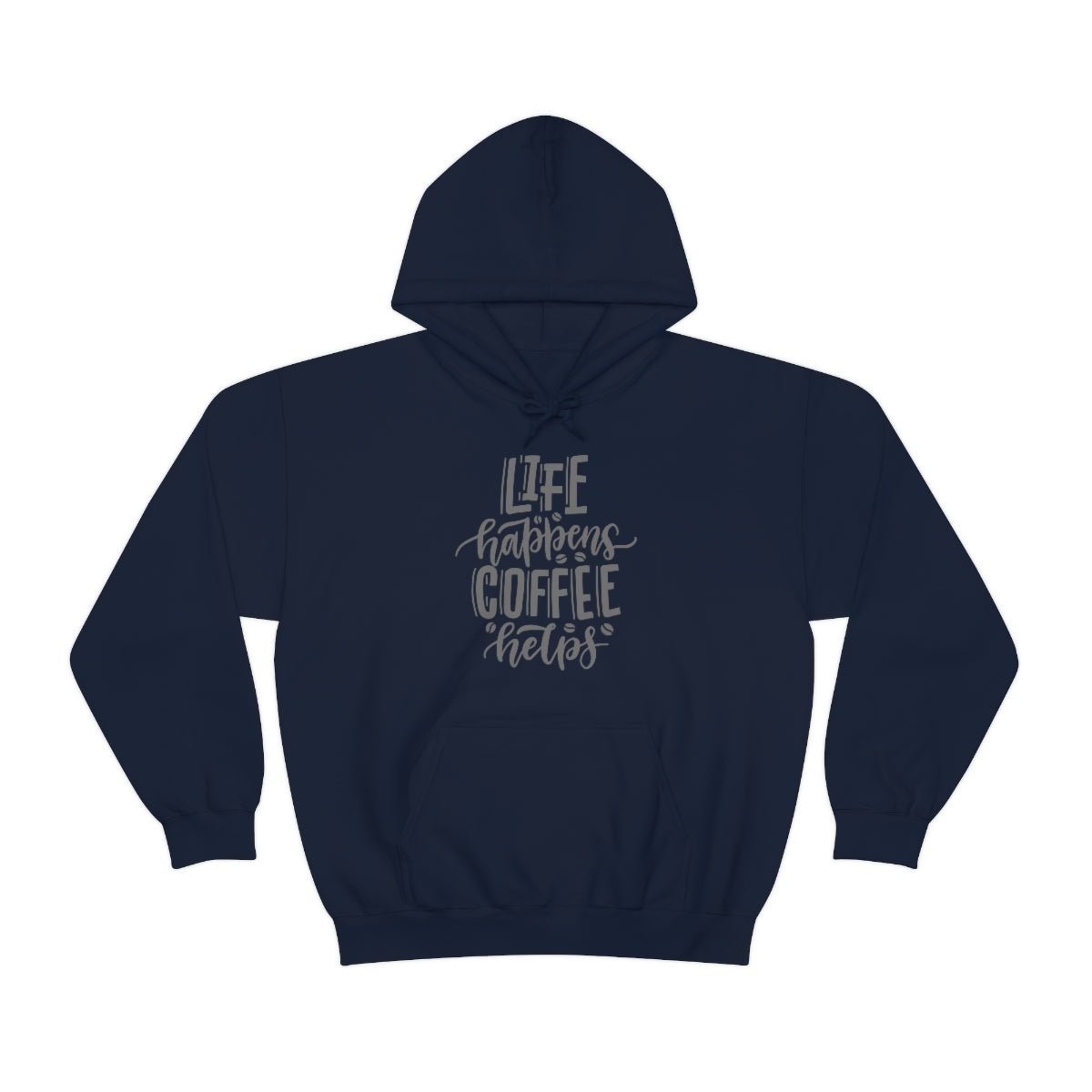 "Life Happens Coffee Helps" Unisex Heavy Blend™ Hooded Sweatshirt