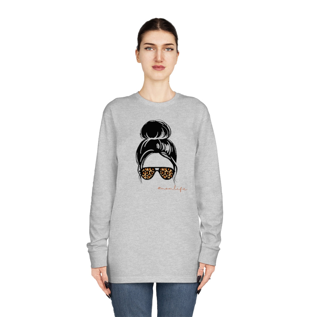 #momlife Long Sleeve Crewneck Tee