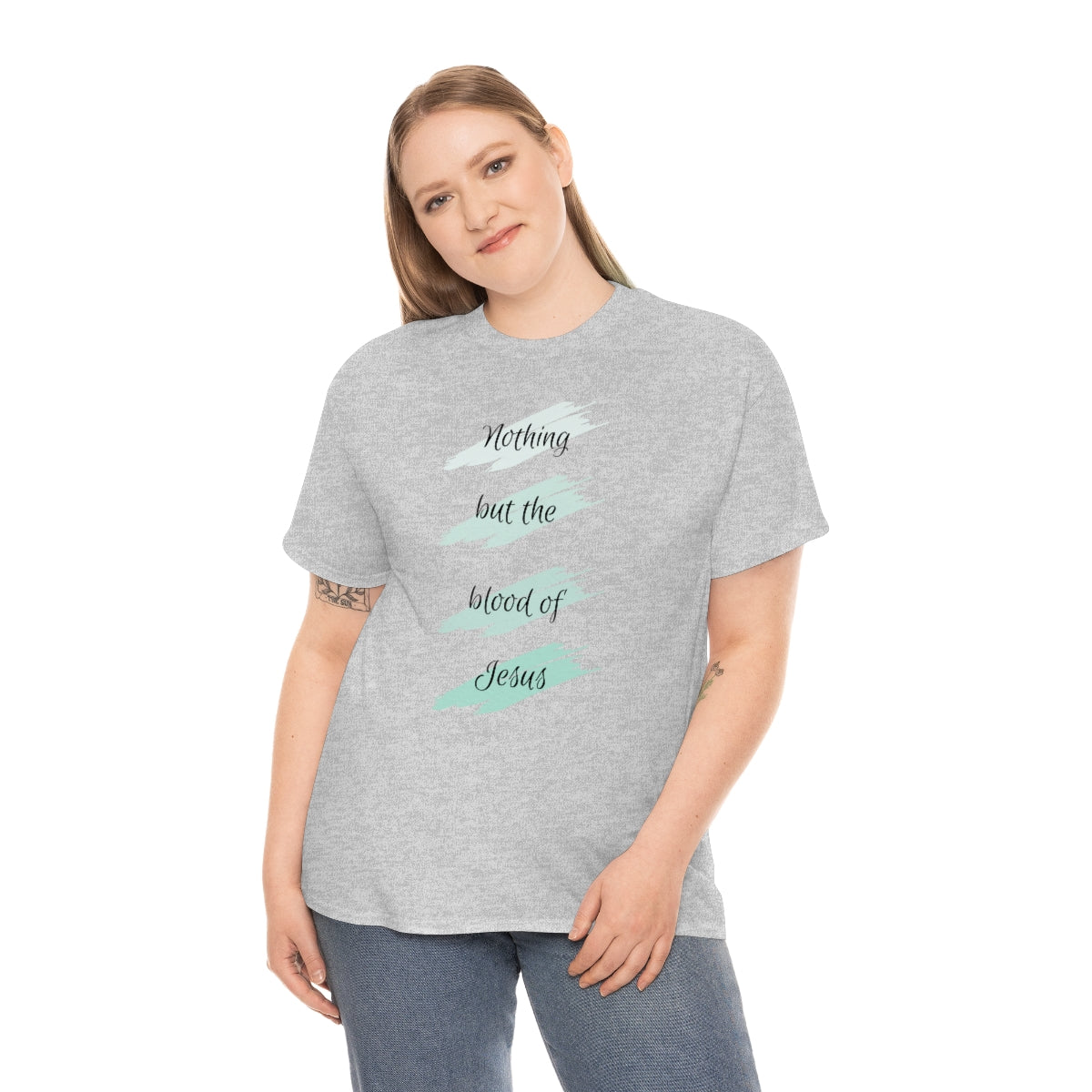 Nothing But the Blood Mint Unisex Heavy Cotton Tee