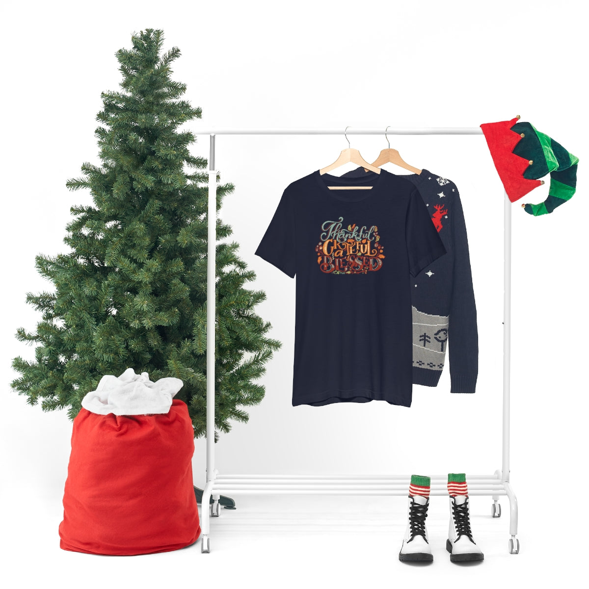 Thankful Grateful Blessed Unisex Jersey Short Sleeve Tee