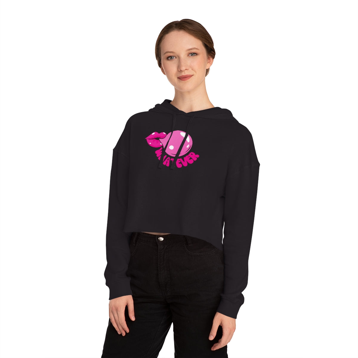 "Whatever" Women’s Cropped Hooded Sweatshirt