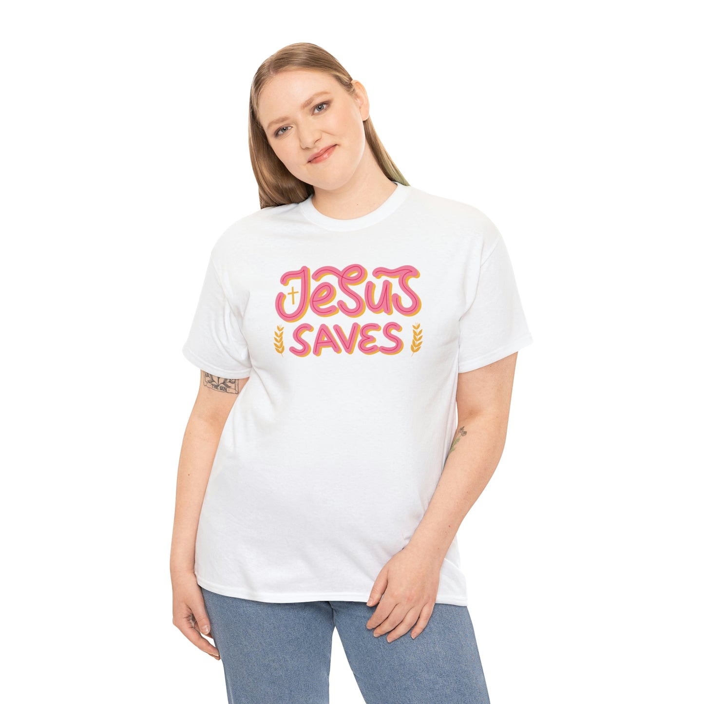 "Jesus Saves" Unisex Heavy Cotton Tee