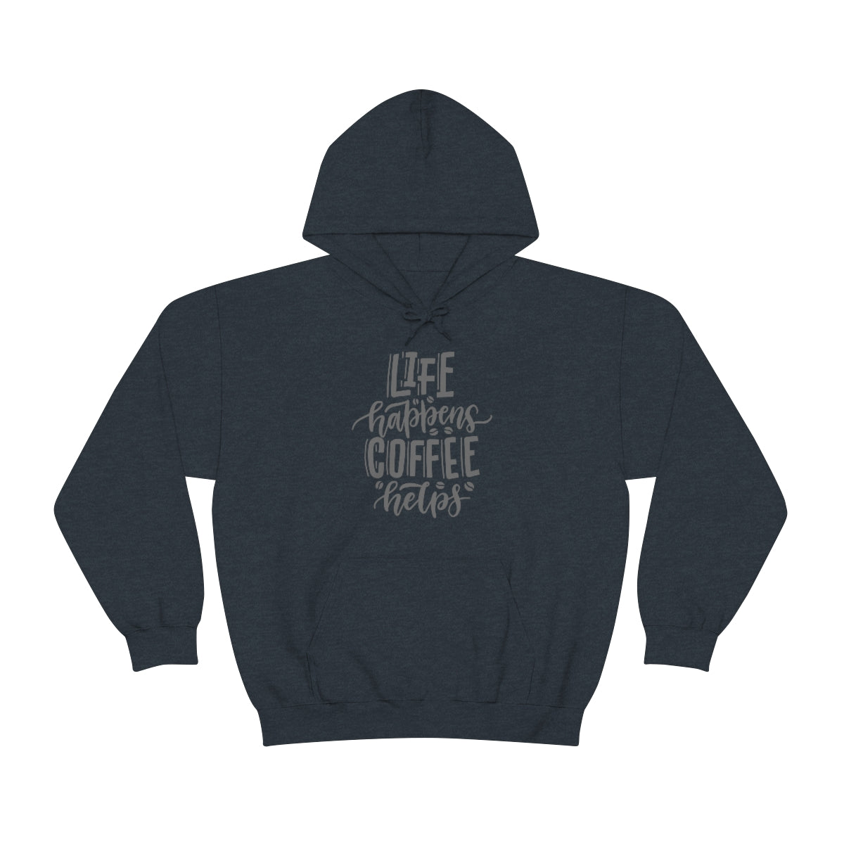 "Life Happens Coffee Helps" Unisex Heavy Blend™ Hooded Sweatshirt