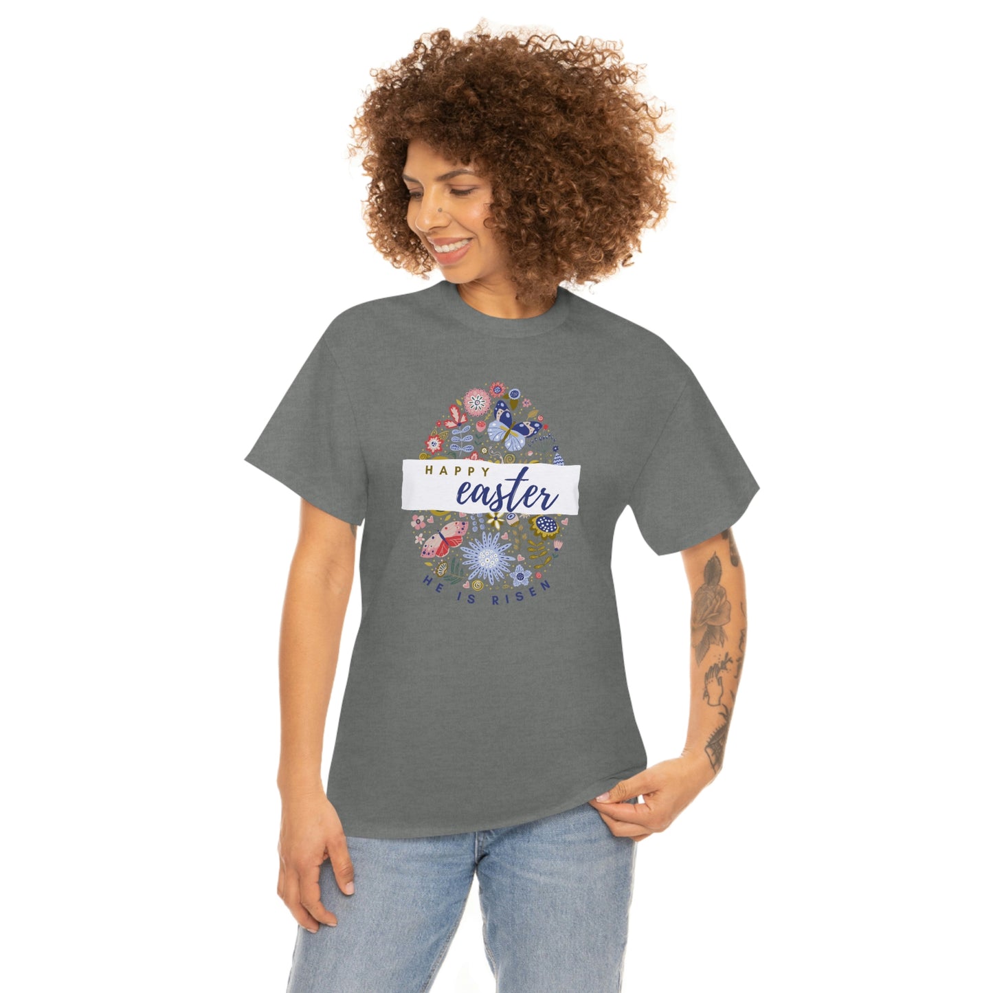 "Happy Easter" Unisex Heavy Cotton Tee