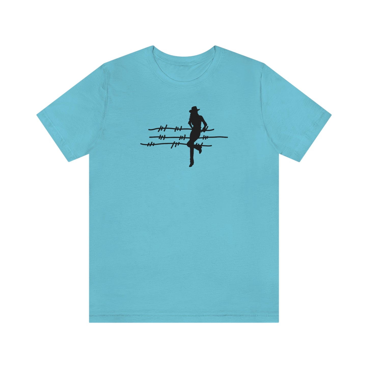 "On The Fence (black image) Unisex Jersey Short Sleeve Tee