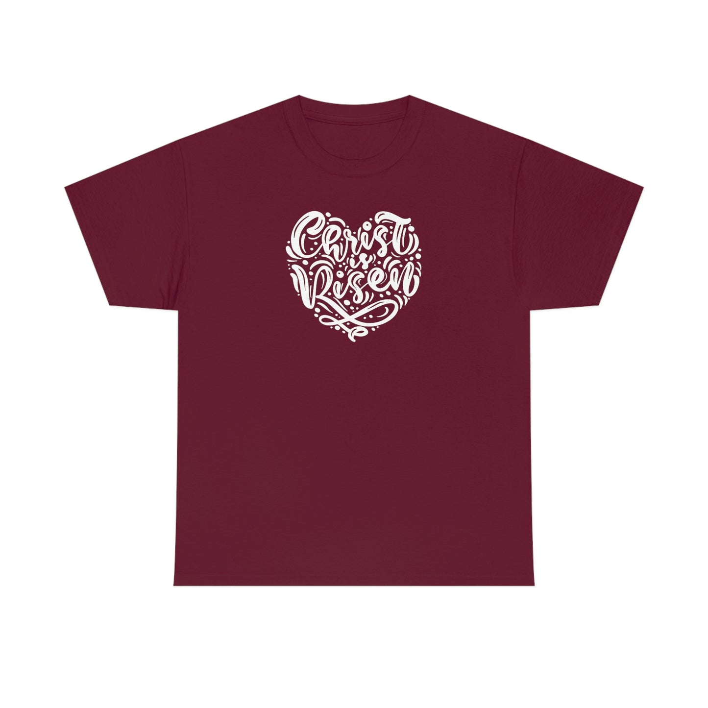 "Christ is Risen Heart" Unisex Heavy Cotton Tee