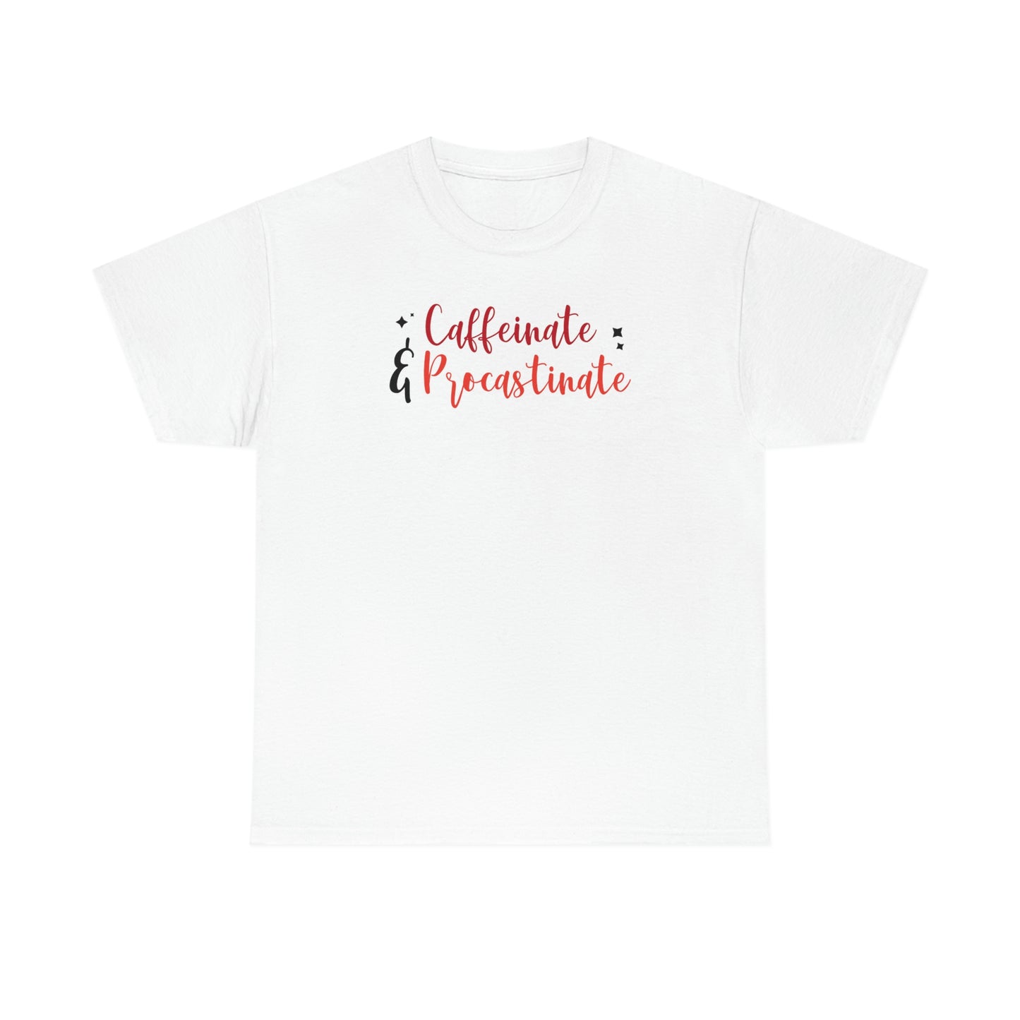 "Caffeinate & Procrastinate" Unisex Heavy Cotton Tee