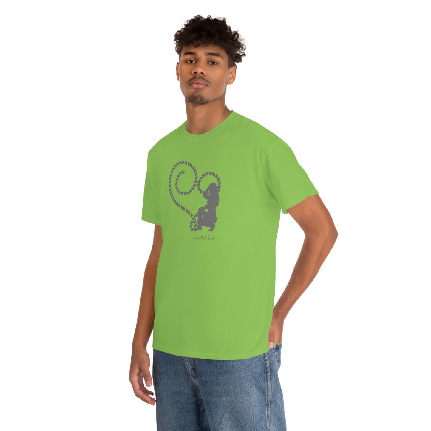 "Attitude & Heart" Unisex Heavy Cotton Tee