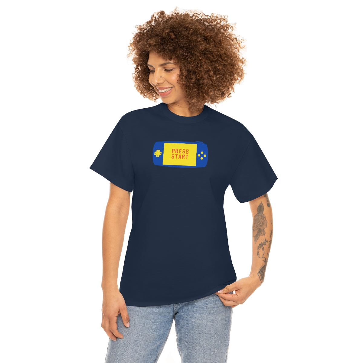"Press Start" Unisex Heavy Cotton Tee