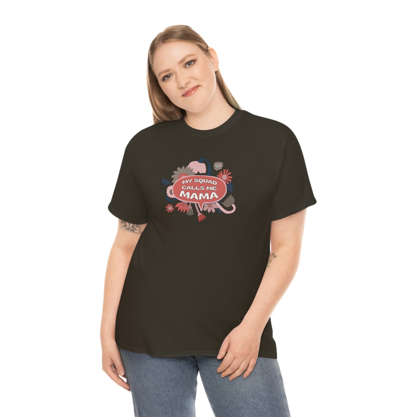"My Squad Calls Me Mama" Unisex Heavy Cotton Tee