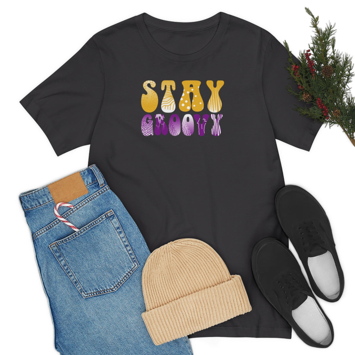 Stay Groovy Unisex Jersey Short Sleeve Tee