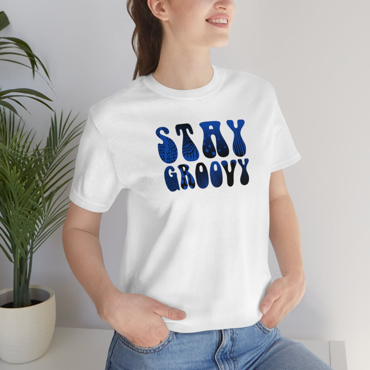 "Stay Groovy" Unisex Jersey Short Sleeve Tee