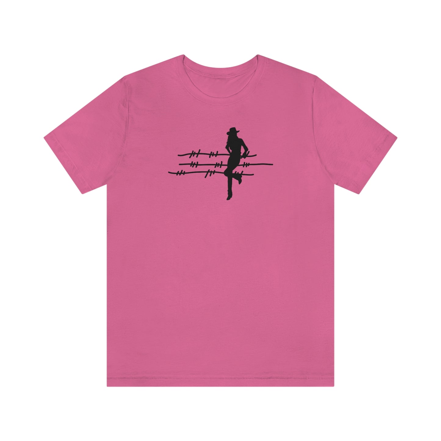 "On The Fence (black image) Unisex Jersey Short Sleeve Tee