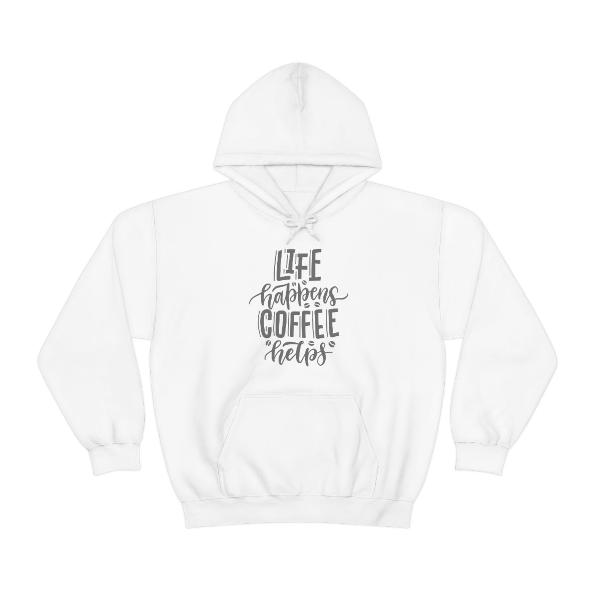"Life Happens Coffee Helps" Unisex Heavy Blend™ Hooded Sweatshirt