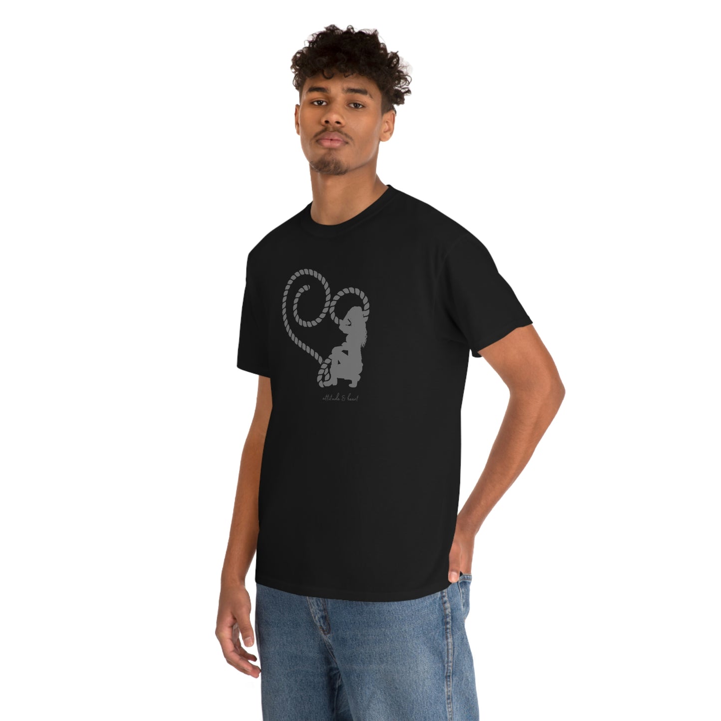 "Attitude & Heart" Unisex Heavy Cotton Tee