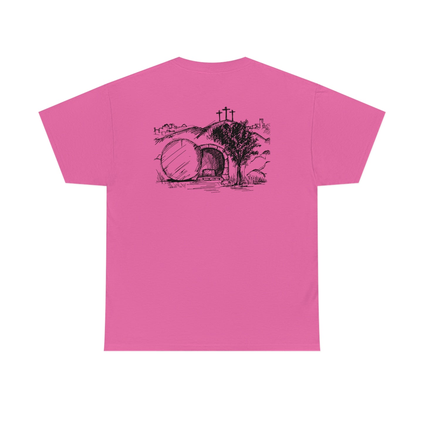 "He is Risen" (front/back design) Unisex Heavy Cotton Tee