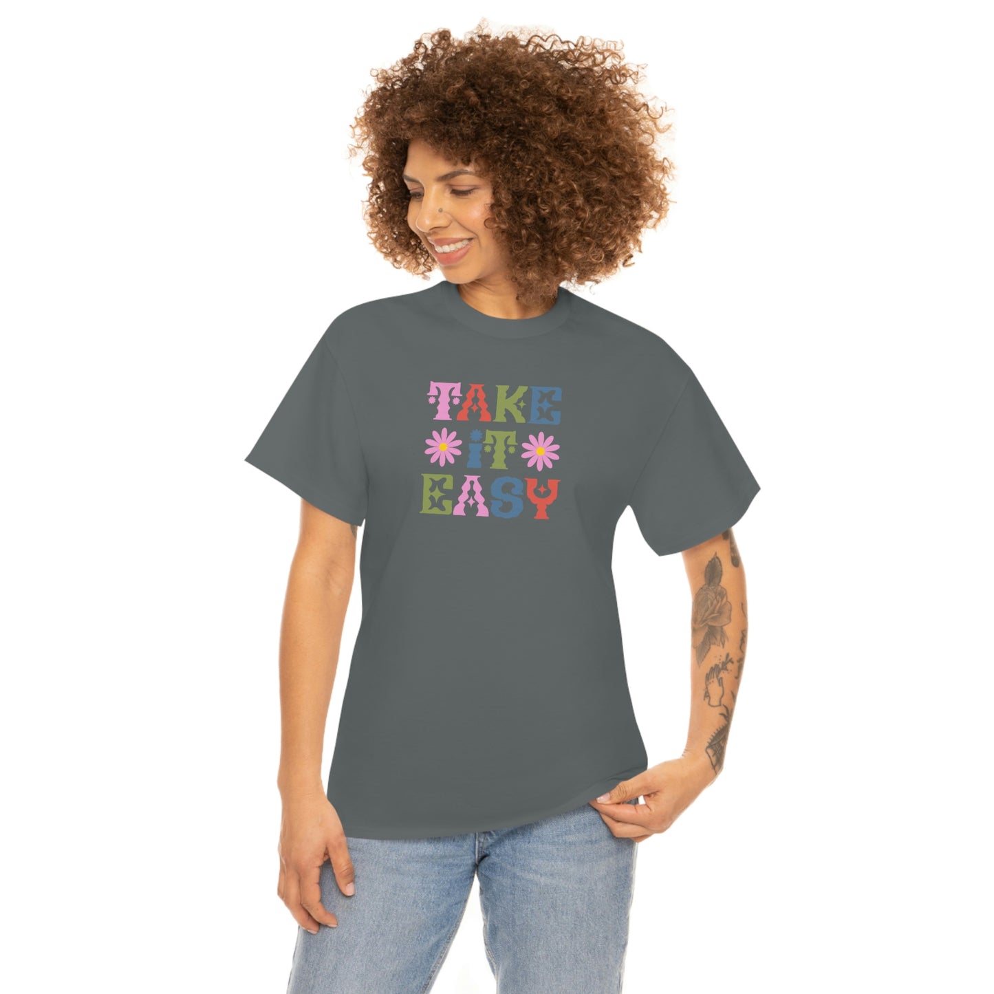 "Take It Easy" Unisex Heavy Cotton Tee