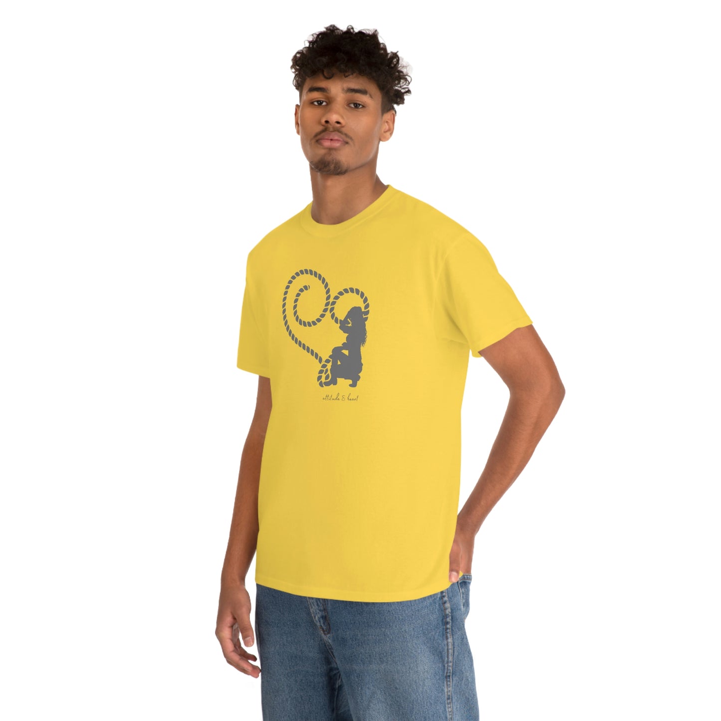 "Attitude & Heart" Unisex Heavy Cotton Tee