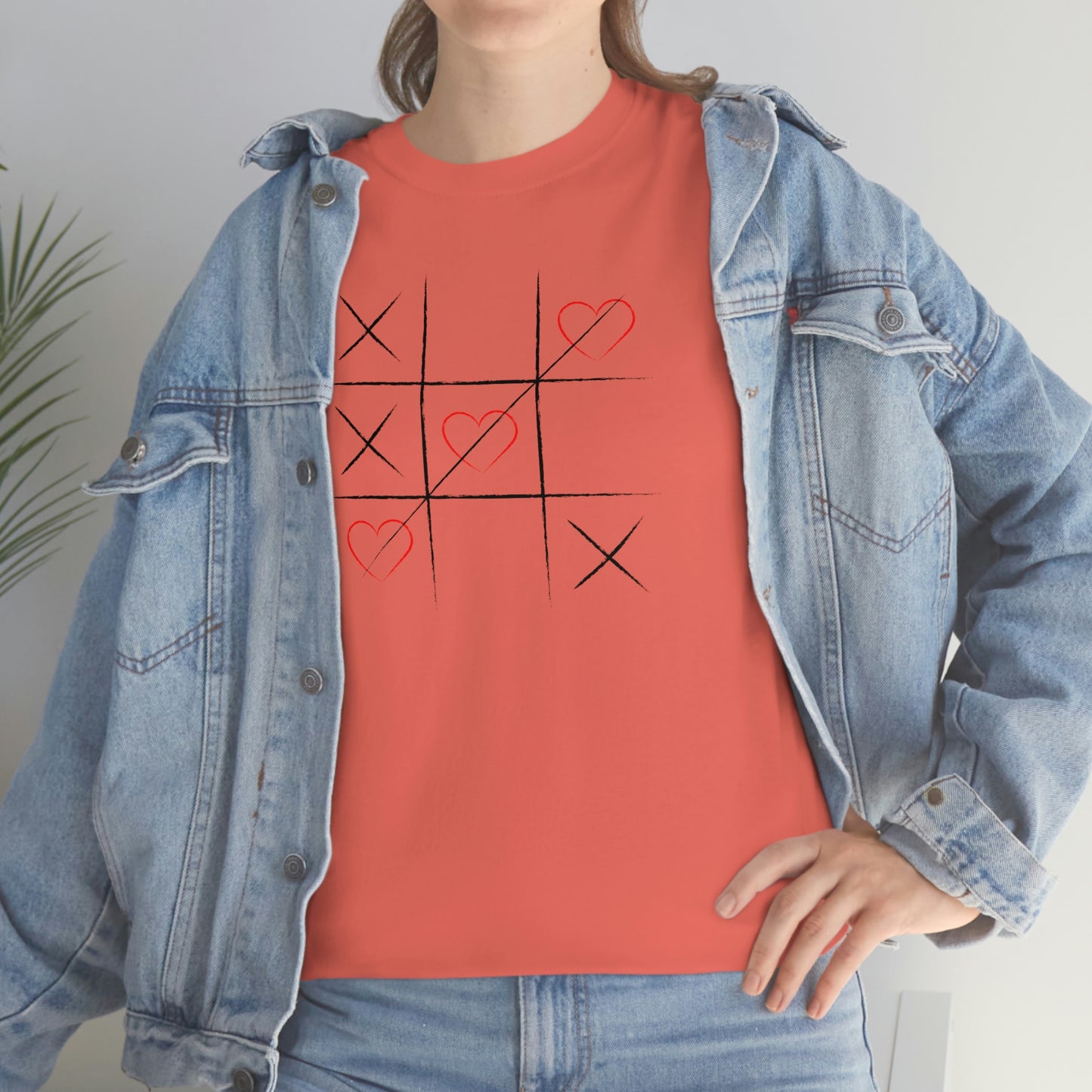 "XOXO Tic-Tac-Toe" Unisex Heavy Cotton Tee