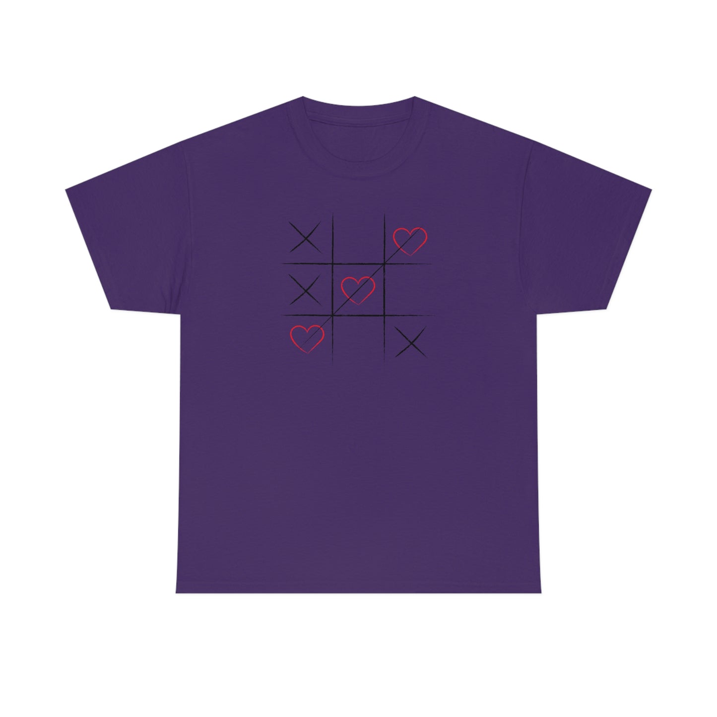 "XOXO Tic-Tac-Toe" Unisex Heavy Cotton Tee