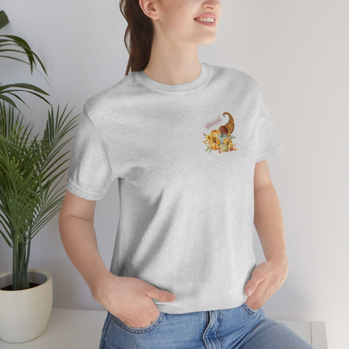 "Thankful And Blessed" Unisex Jersey Short Sleeve Tee
