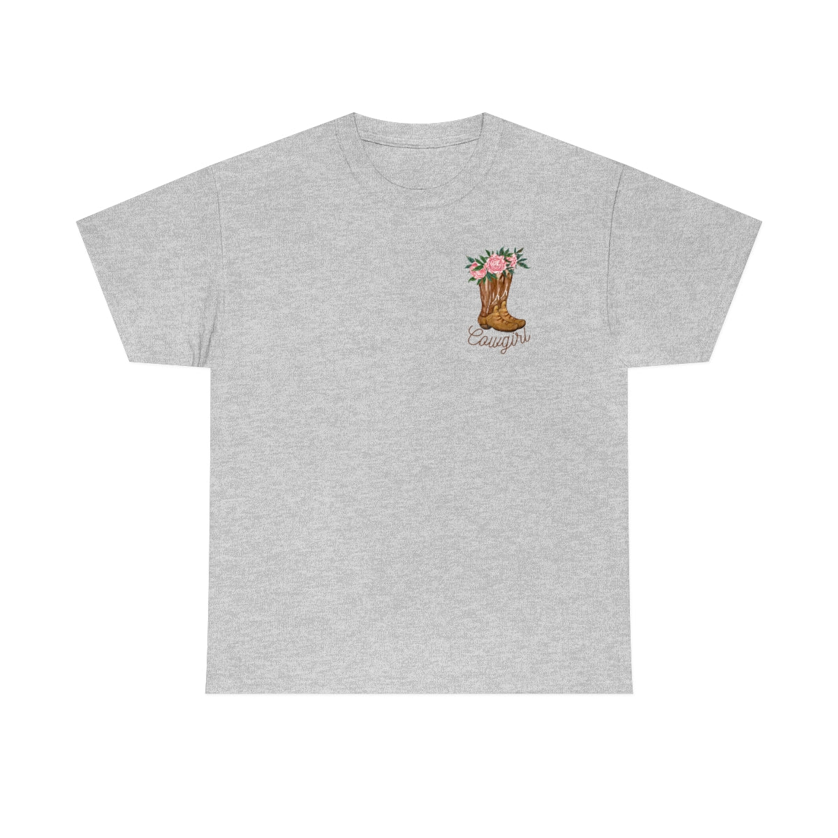 "Cowgirl/Herd That" Unisex Heavy Cotton Tee Front/Back Designs