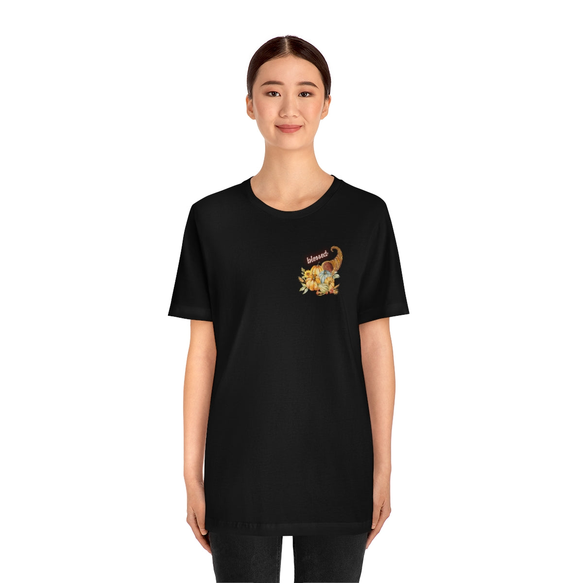 "Thankful And Blessed" Unisex Jersey Short Sleeve Tee