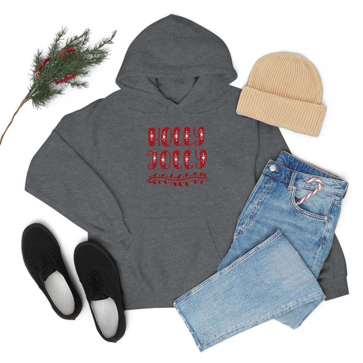 "Holly Jolly" Unisex Heavy Blend™ Hooded Sweatshirt